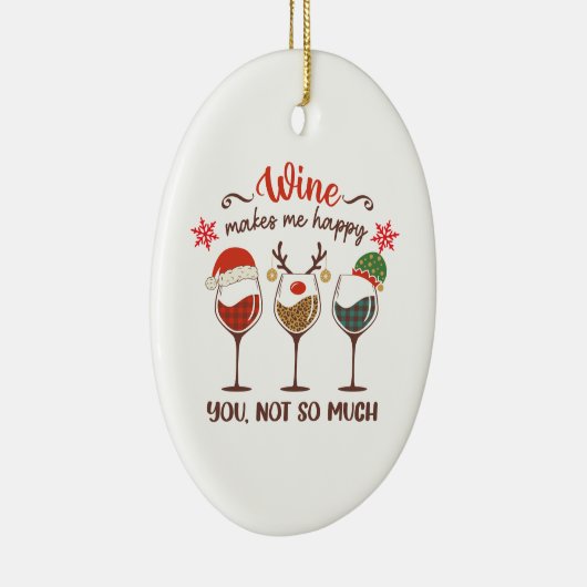 Grappig kerstfeest keramisch ornament (Rechts)