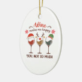 Grappig kerstfeest keramisch ornament (Links)