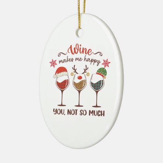 Grappig kerstfeest keramisch ornament (Links)