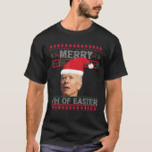 Grappig kerstfeest - kerstman Joe Biden Merry 4th  T-shirt (Voorkant)