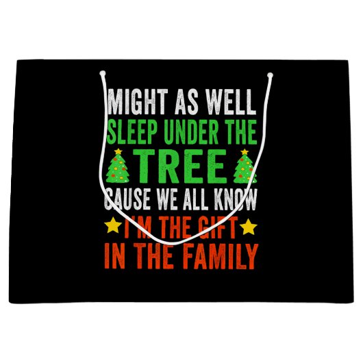 Grappig kerstfeest Kinder kerstpyjama meisjes Groot Cadeauzakje (Voorkant)