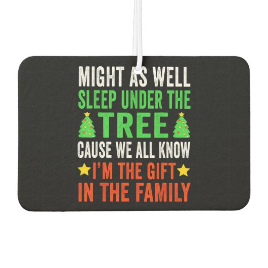 Grappig kerstfeest Kinder kerstpyjama meisjes Luchtverfrisser (Voorkant)