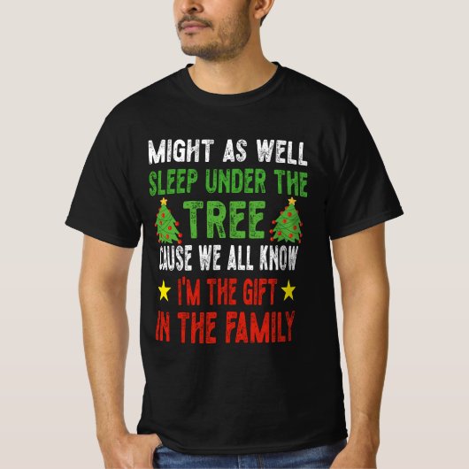 Grappig kerstfeest Kinder kerstpyjama meisjes T-shirt (Voorkant)