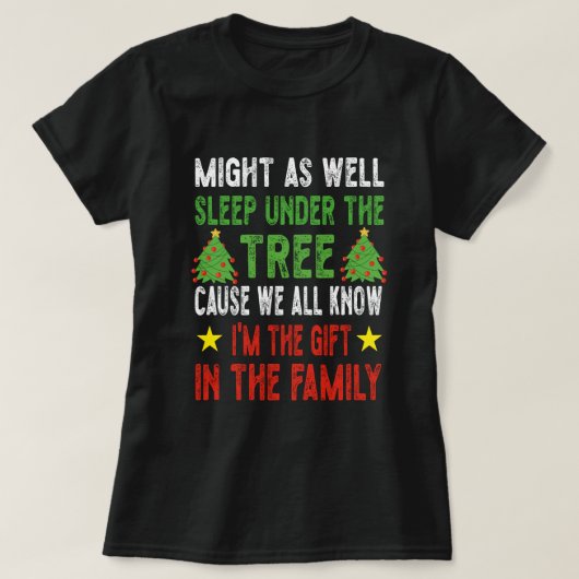 Grappig kerstfeest Kinder kerstpyjama meisjes T-shirt (Design voorkant)