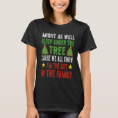 Grappig kerstfeest Kinder kerstpyjama meisjes T-shirt (Voorkant)