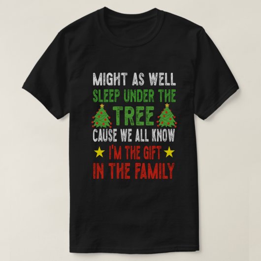 Grappig kerstfeest Kinder kerstpyjama meisjes T-shirt (Design voorkant)
