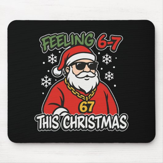 Grappig kerstfeest kinderen 6-7 67 zes zeven meme muismat (Voorkant)