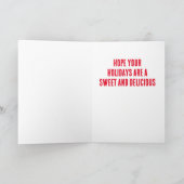 Grappig Kerstfeest: kruidig peperkoekje Kaart (Binnen)