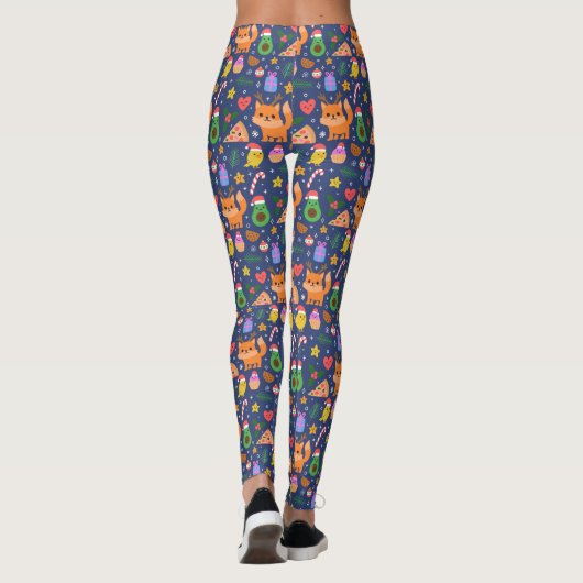 Grappig kerstfeest leggings (Achterkant)