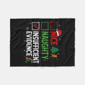 Grappig Kerstfeest Leuk Naughty Onvoldoende Bewijs Fleece Deken (Voorkant (Horizontaal))