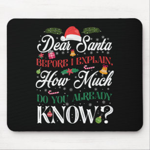 Grappig kerstfeest Lieve Sint hoeveel weet jij Muismat