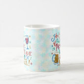 Grappig kerstfeest Merlot Wine Beer Typografie Hum Koffiemok (Center)