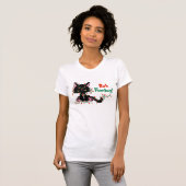 Grappig kerstfeest met Cat Bah Humbug T-shirt (Voorkant volledig)