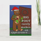 Grappig kerstfeest met de voet feestdagen kaart (Voorkant)