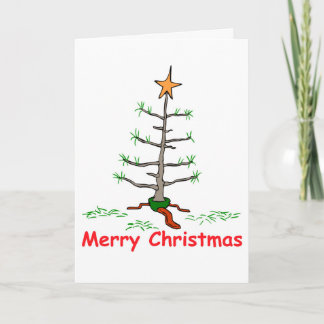 Grappig kerstfeest met de zadelste boom feestdagen kaart