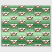 Grappig kerstfeest met een patroonpatroon cadeaupapier (Vlak)