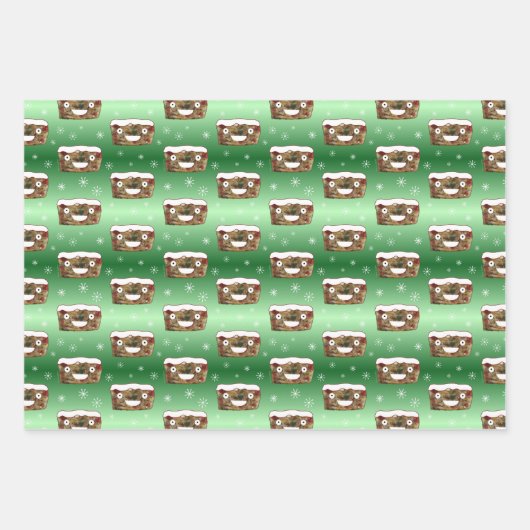 Grappig kerstfeest met een patroonpatroon inpakpapier vel (Voorkant)