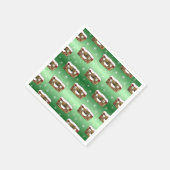 Grappig kerstfeest met een patroonpatroon servet (Hoek)