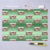 Grappig kerstfeest met een patroonpatroon tissuepapier (Craft)