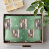 Grappig kerstfeest met een patroonpatroon tissuepapier (Geschenk)