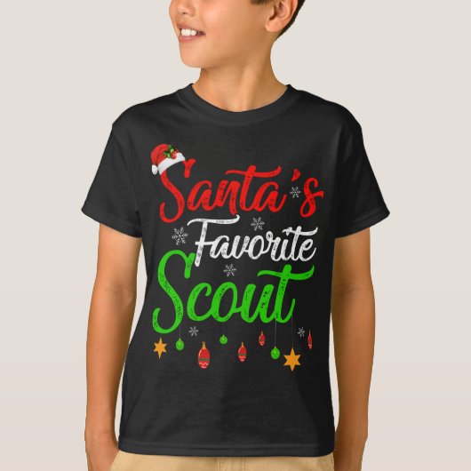 Grappig kerstfeest met favoriete scout t-shirt (Voorkant)