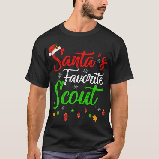 Grappig kerstfeest met favoriete scout t-shirt (Voorkant)