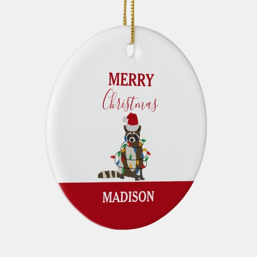 Grappig kerstfeest met kerstvakantie met kerstfees keramisch ornament (Rechts)