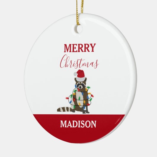 Grappig kerstfeest met kerstvakantie met kerstfees keramisch ornament (Links)