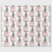 Grappig kerstfeest met kerstvakantie met kerstvaka cadeaupapier (Vlak)