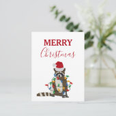 Grappig kerstfeest met kerstvakantie met kerstvaka feestdagenkaart (Staand voorkant)