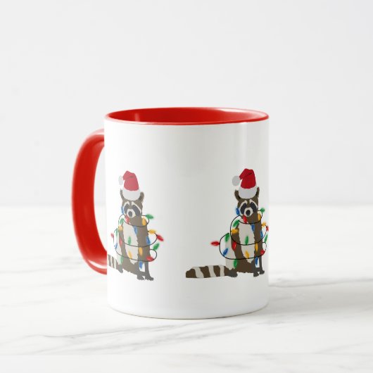 Grappig kerstfeest met kerstvakantie met kerstvaka mok (Voorkant links)