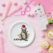 Grappig kerstfeest met kerstvakantie met kerstvaka papieren bordje (Feest)