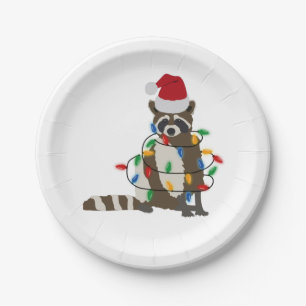 Grappig kerstfeest met kerstvakantie met kerstvaka papieren bordje
