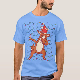 Grappig kerstfeest met slingerkoppen voor rendierk t-shirt