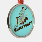 Grappig kerstfeest metalen ornament (Rechts)