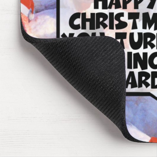 Grappig kerstfeest muismat (Hoek)