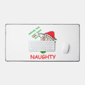 Grappig kerstfeest Naughty overweldigd Elf Holiday Bureaumat (Keyboard & Muis)