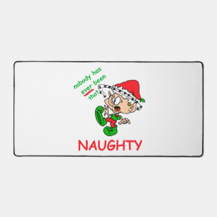 Grappig kerstfeest Naughty overweldigd Elf Holiday Bureaumat