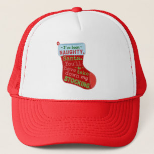 Grappig kerstfeest Naughty Stocking Santa Claus Jo Trucker Pet