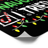 Grappig kerstfeest Nice Naughty I Tried Holiday Xm Poster (Hoek)