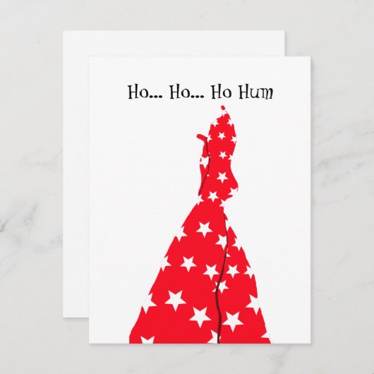 Grappig kerstfeest notitiekaartje (Voorkant / Achterkant)