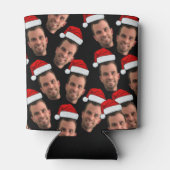 Grappig kerstfeest op aangepast gezicht Unieke fot Blikjeskoeler (Achterkant)