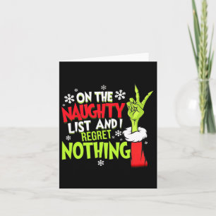 Grappig kerstfeest op de Naughty-lijst en ik betre Kaart