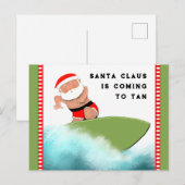 Grappig Kerstfeest op het Strand Briefkaart (Voorkant / Achterkant)