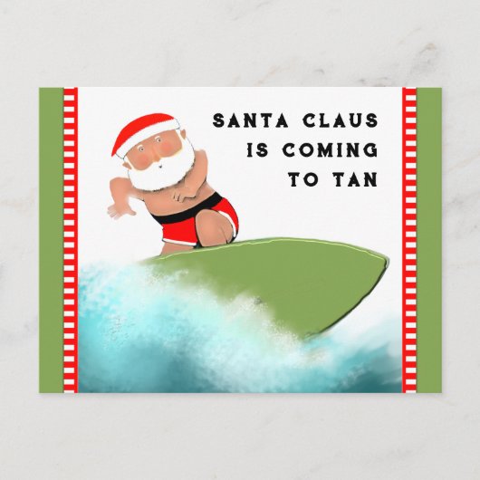 Grappig Kerstfeest op het Strand Briefkaart (Voorkant)