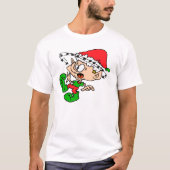 Grappig kerstfeest overweldigd door Elf Holiday Xm T-shirt (Voorkant)