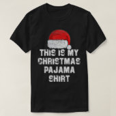 Grappig kerstfeest Pajama Pj T-shirt Mannen Vrouwe (Design voorkant)