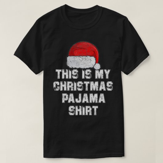 Grappig kerstfeest Pajama Pj T-shirt Mannen Vrouwe (Design voorkant)