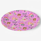 Grappig kerstfeest papieren bordje (Gekanteld)