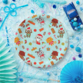 Grappig kerstfeest papieren bordje (Feest)